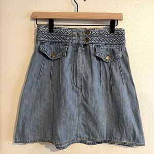 Free people chambray denim skirt size small